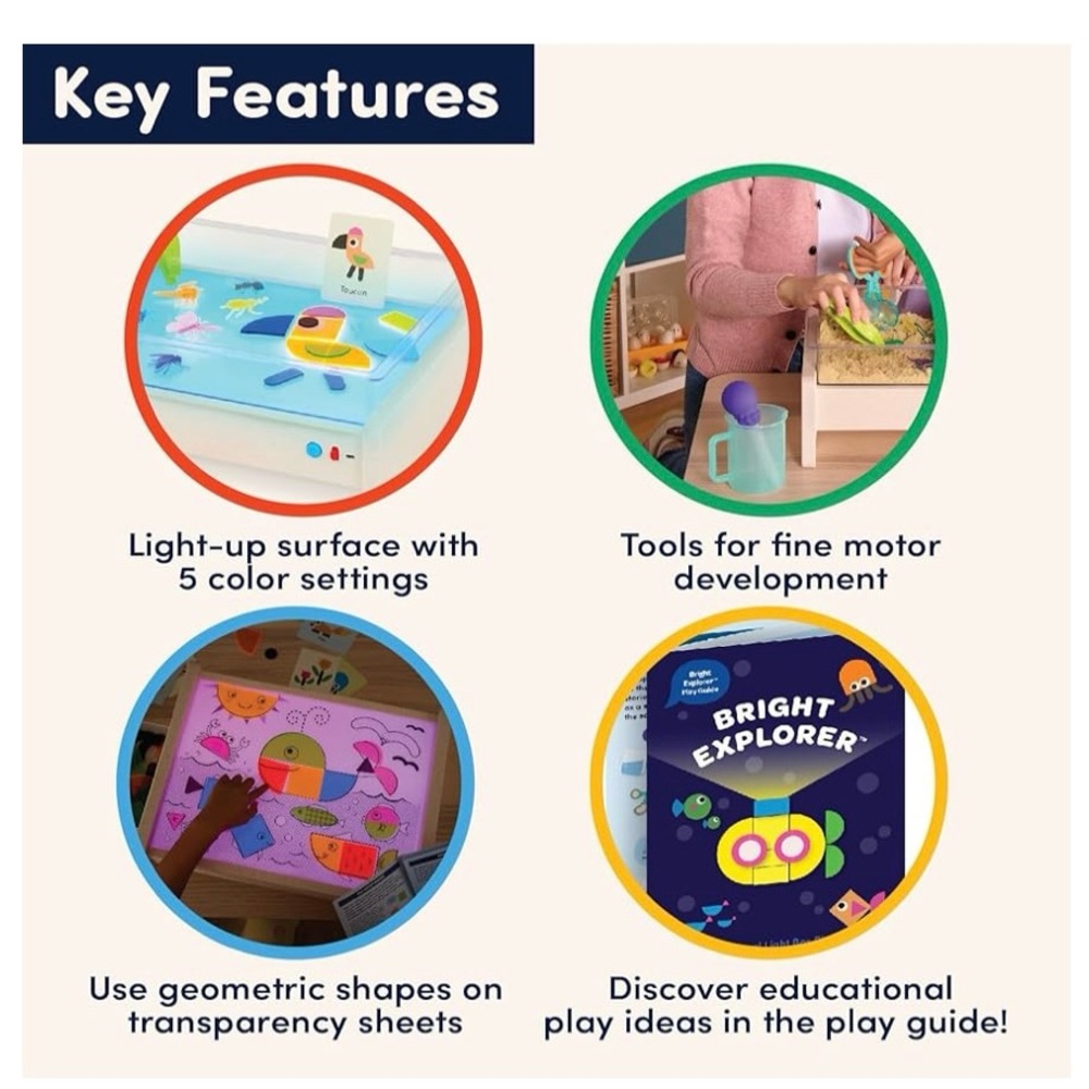 Brand New Battat Educational tracing Light Box Playset bright explorer sensory - Picture 6 of 11